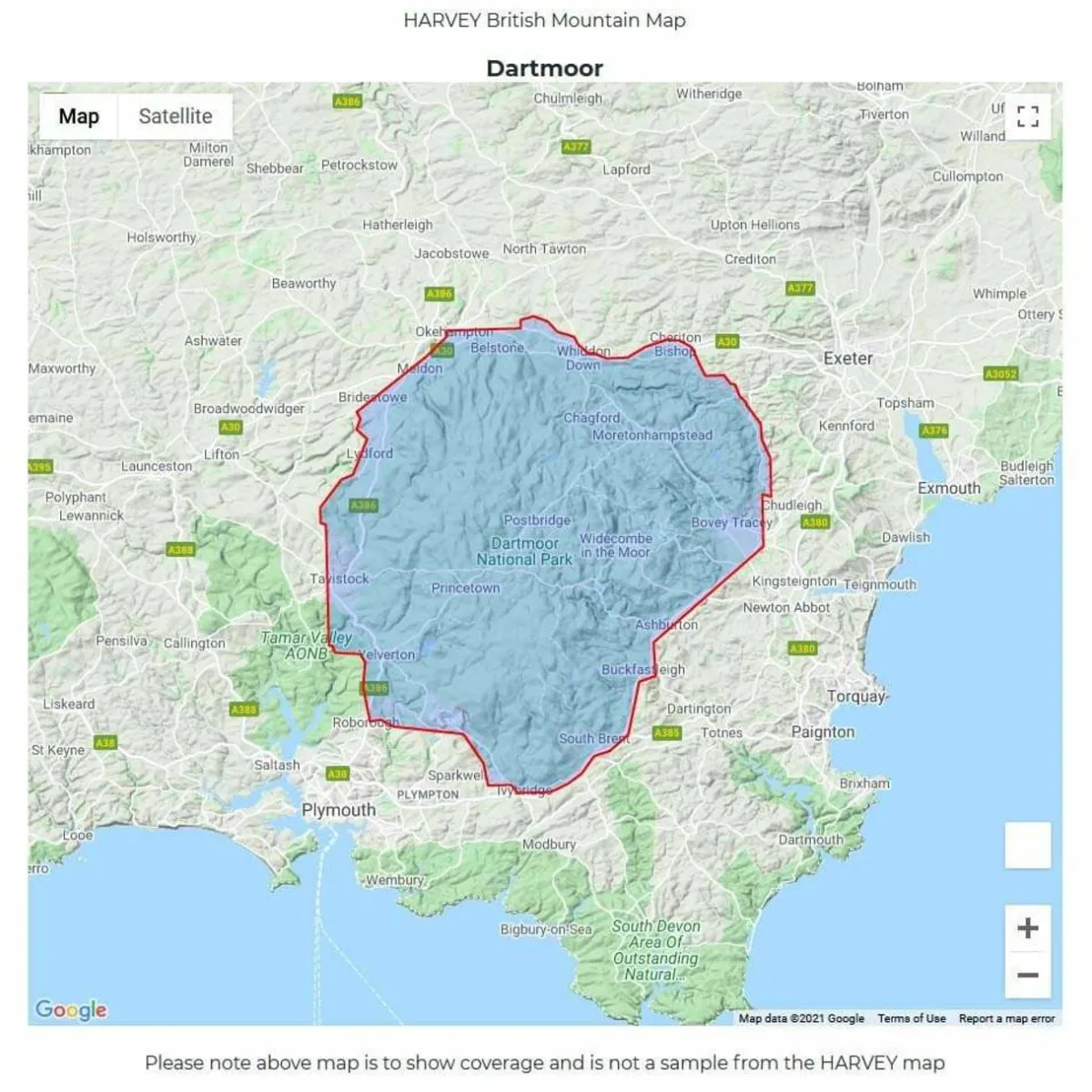 Harvey Maps British Mountain Map - Dartmoor