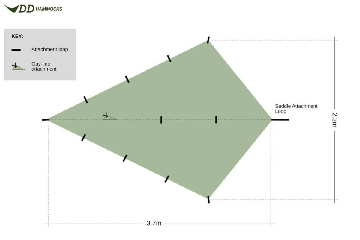 DD Hammocks DD SuperLight Bikepacker Tarp (3.7m x 2.3m)