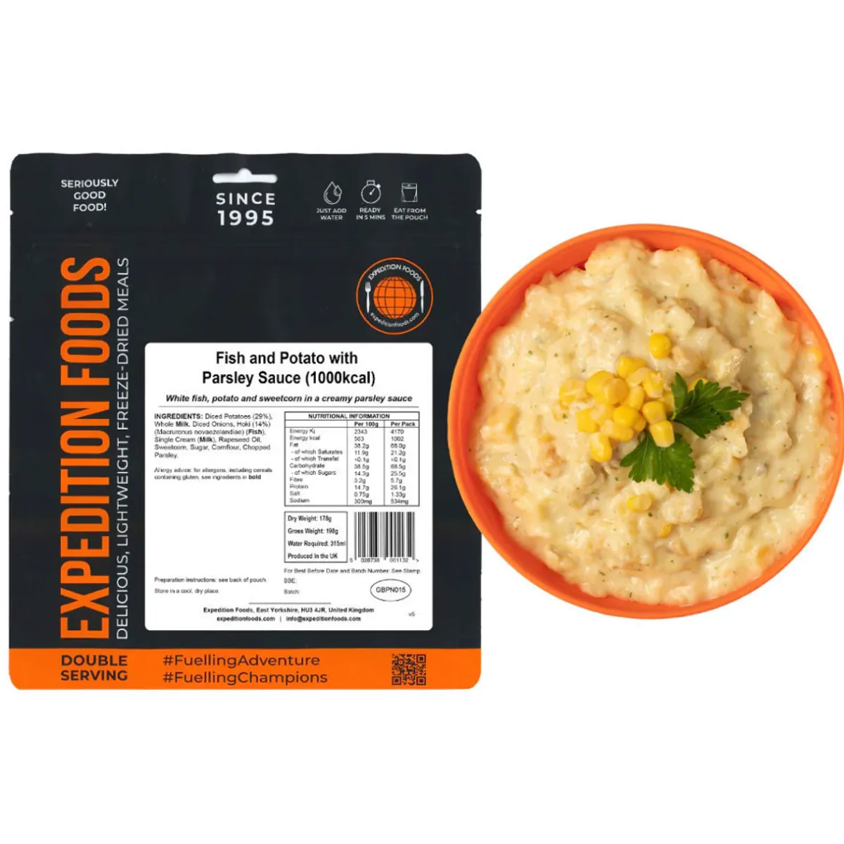 Expedition Foods Fish and Potato with Parsley Sauce (Double Serving)