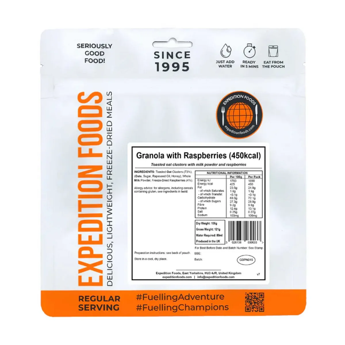 Expedition Foods Granola with Raspberries (Single Serving)