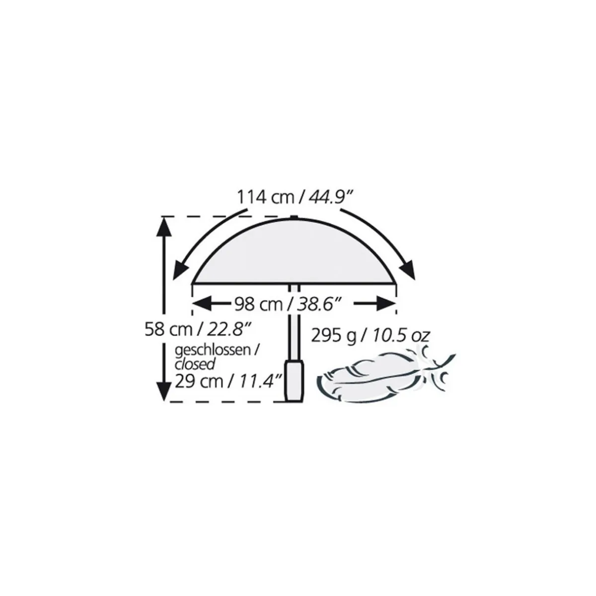 EuroSchirm Light Trek Automatic Umbrella