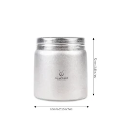 SilverAnt 160ml Titanium Container Tin Case