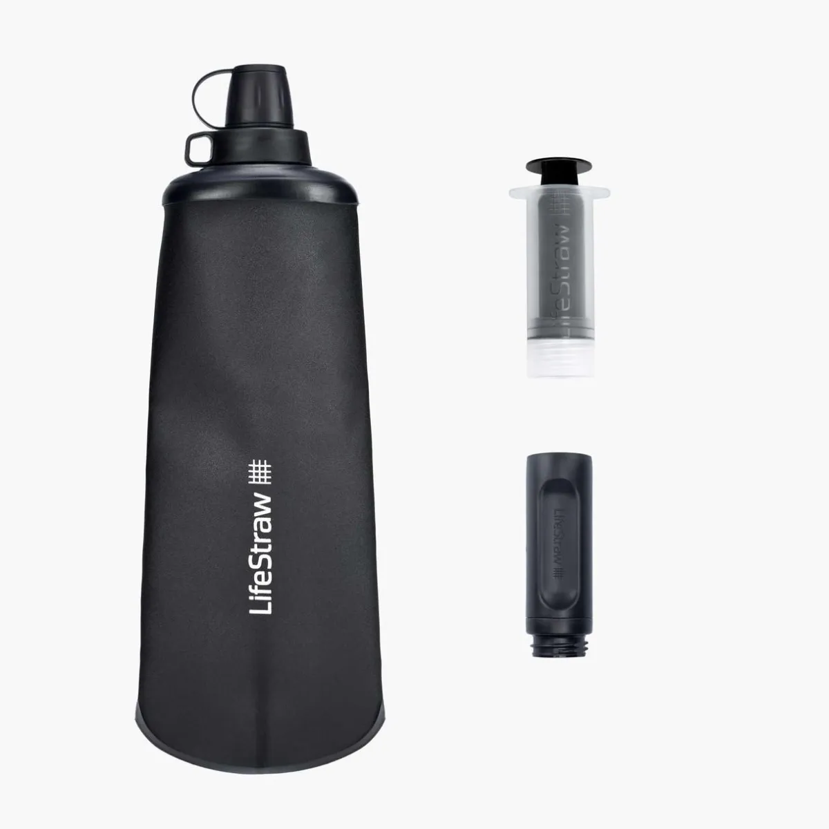 Pure Clear Peak Series Collapsible Squeeze Bottle 1L