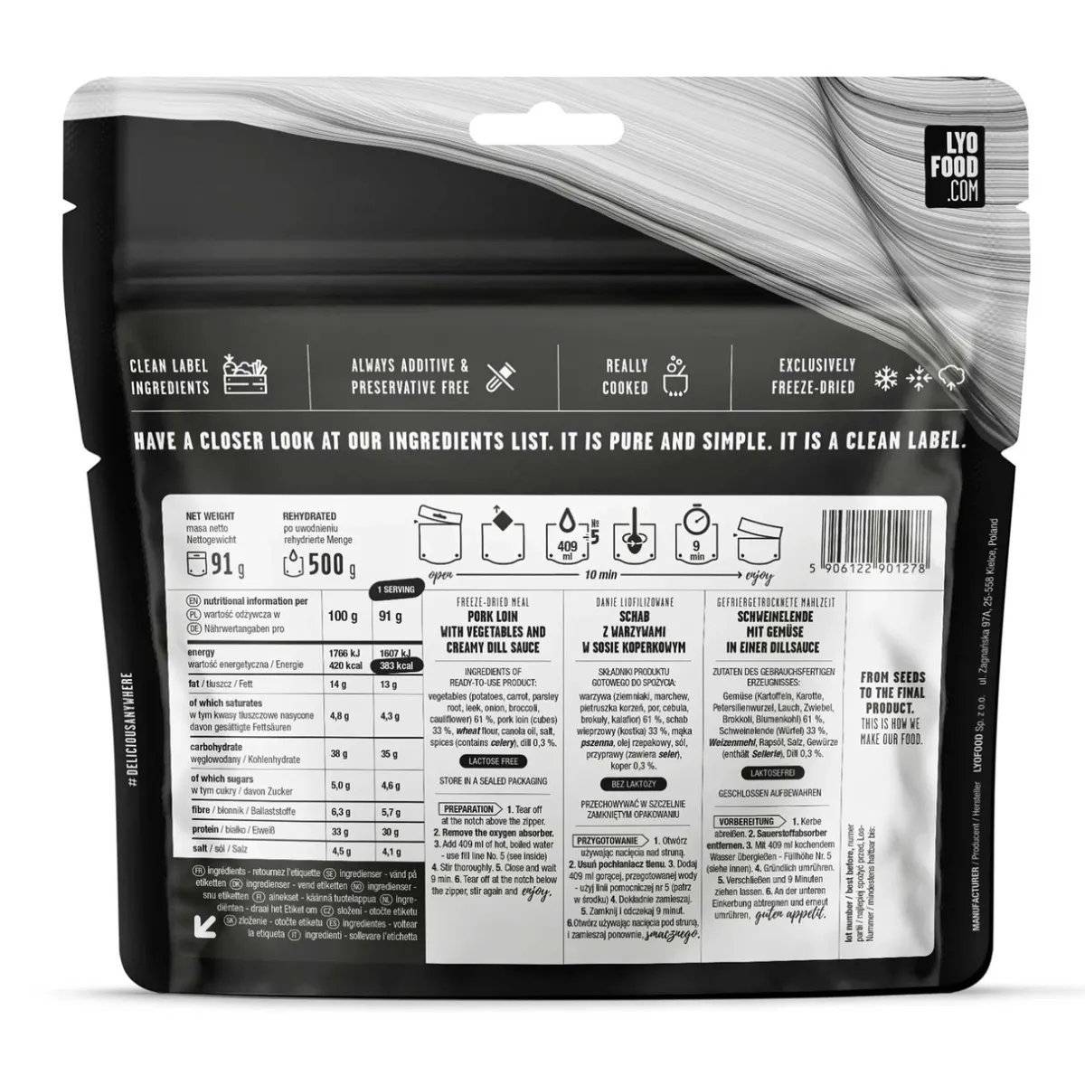 LYO Pork Loin in Dill (Big Pack)