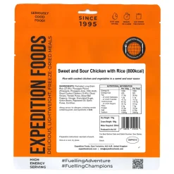 Expedition Foods Sweet and Sour Chicken with Rice (High Energy Serving)