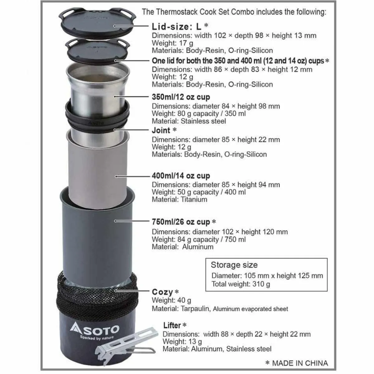 Snow Peak Thermostack Combo
