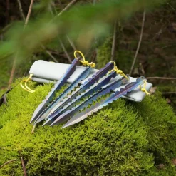 SilverAnt Titanium Y-Shape Tent Stakes - Long 6 Pack