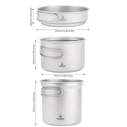 Cocoon Ultralight 3 Piece Titanium Camping Cookware Set