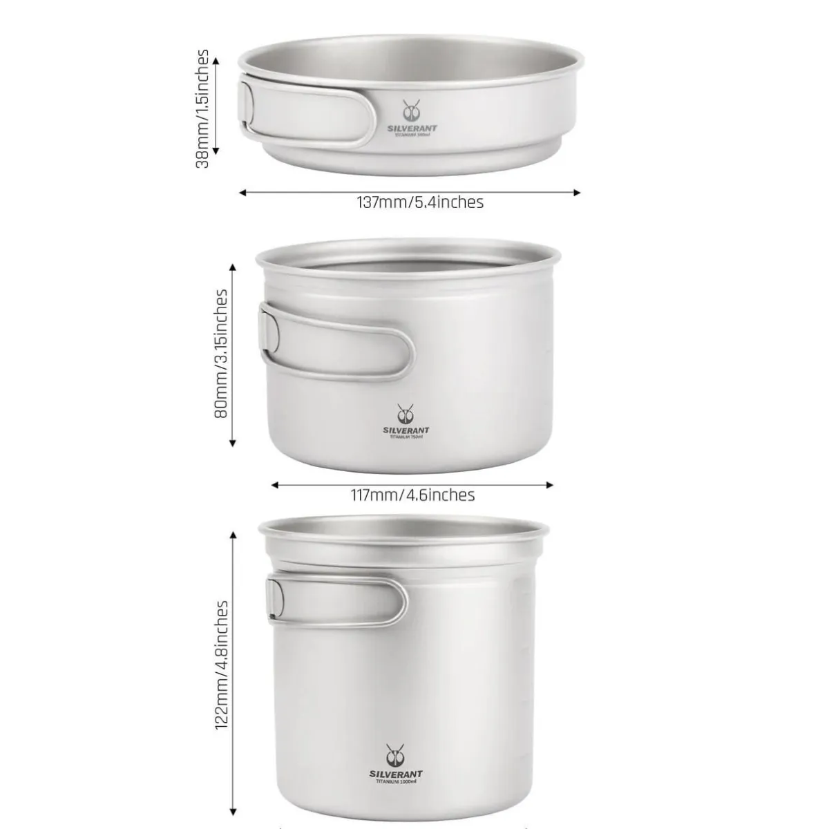 Cocoon Ultralight 3 Piece Titanium Camping Cookware Set