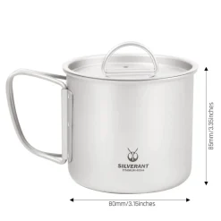 TOAKS Ultralight Titanium Cup with Lid 400ml