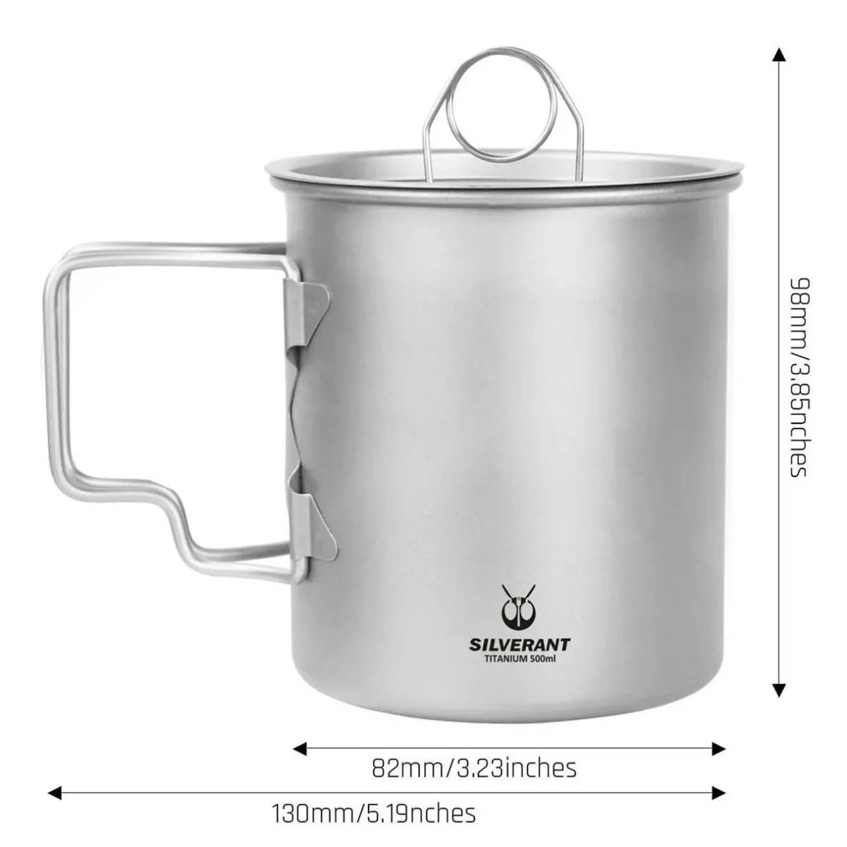SilverAnt Ultralight Titanium Cup with Lid 500ml