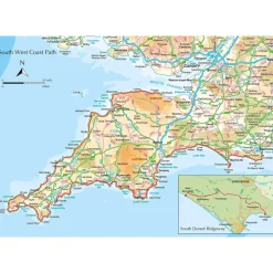 Harvey Maps Walking the South West Coast Path