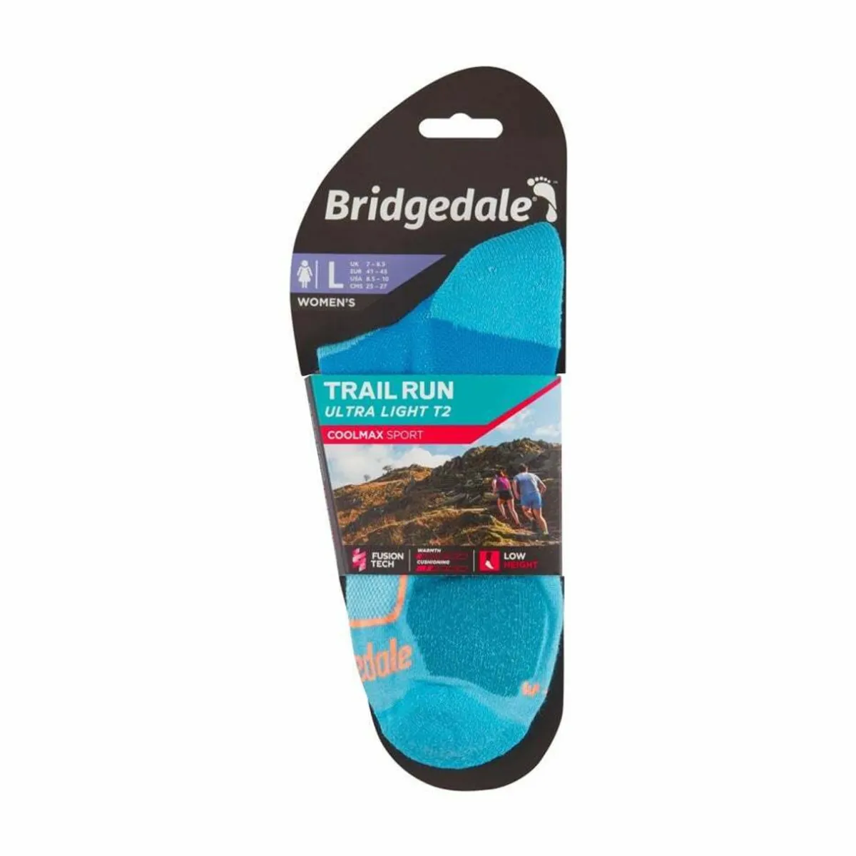 Women Bridgedale Womens Trail Run Ultra Light T2 Coolmax Sport Low Socks